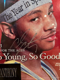 Carmelo Anthony Autographed 8x10 SI Magazine Framed Beckett COA