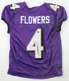 Zay Flowers Signed Baltimore Ravens Pro Cut Jersey (Beckett) Boston College W.R