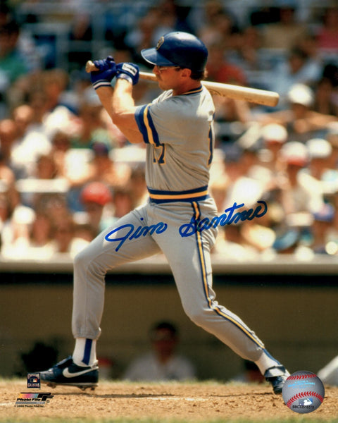 Brewers Infielder JIM GANTNER Signed 8x10 Photo #9 AUTO - 1982 World Series
