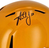 Aaron Jones Packers Signed 2021 Season Throwback Logo Replica Helmet