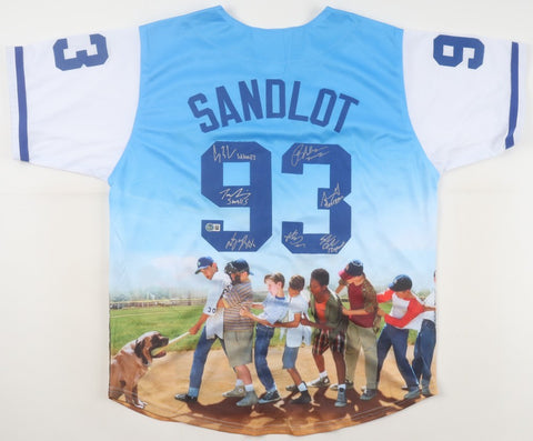Signed Jersey by 7 Members the 1993 Hit Film "The Sandlot" (Beckett) See List