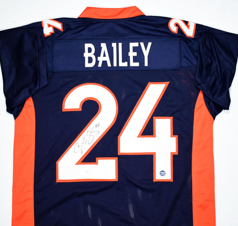 Champ Bailey Autographed Blue Pro Style Jersey-Beckett W Hologram *Black *Up *2
