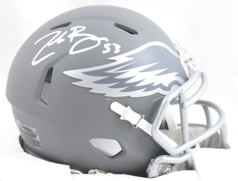 Zack Baun Autographed Eagles Slate Speed Mini Helmet - Beckett W Hologram *White