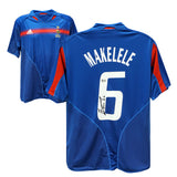 Claude Makelele Signed France FC Soccer Jersey #6 with Beckett COA