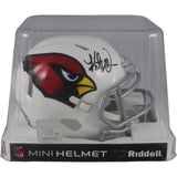 Kurt Warner Autographed Arizona Cardinals Mini Helmet Beckett Witness 50102