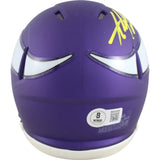 Adrian Peterson Autographed Minnesota Vikings Speed Mini Helmet Beckett 49854