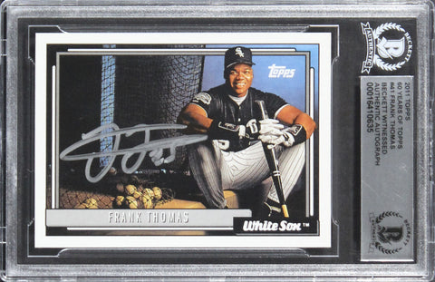 White Sox Frank Thomas Signed 2011 Topps 60 Years of Topps #41 Card BAS Slabbed