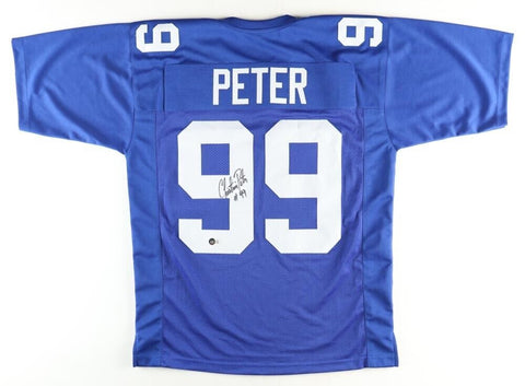 Christian Peter Signed New York Giants Jersey (Beckett) N.Y. Defensive Lineman