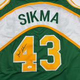 Autographed/Signed Jack Sikma Seattle Green Basketball Jersey JSA COA