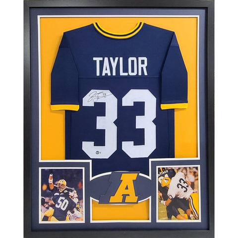 Jason Taylor College Autographed Framed Akron Zips Jersey