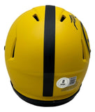 James Harrison Signed Pittsburgh Steelers Rave Mini Speed Helmet BAS w/ Case