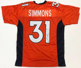 Justin Simmons Signed Denver Broncos Jersey (Beckett COA) 2016 3rd Rd Pick D.B.