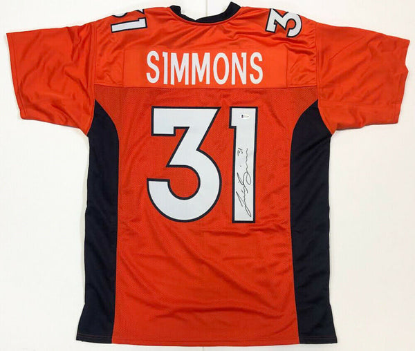 Justin Simmons Signed Denver Broncos Jersey (Beckett COA) 2016 3rd Rd Pick D.B.