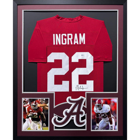 Mark Ingram Autographed Signed Framed Alabama 2P Jersey BECKETT