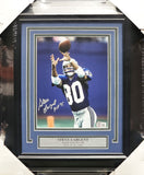 Steve Largent Autographed Framed 8x10 Photo Seahawks HOF 96 Beckett WY74790