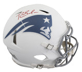 Patriots Randy Moss Signed 2025 On-Field Alt F/S Speed Proline Helmet BAS Wit