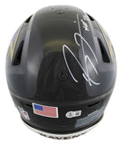 Ravens Ray Lewis "HOF 18" Signed Speed Flex Full Size Helmet BAS Witnessed