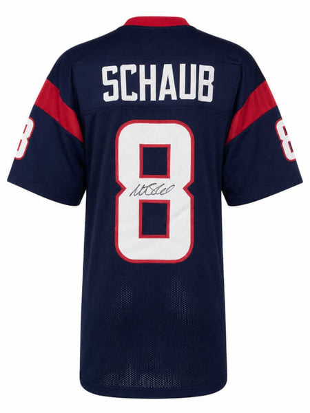Matt Schaub (TEXANS) Signed Navy Custom Football Jersey - (SCHWARTZ SPORTS COA)