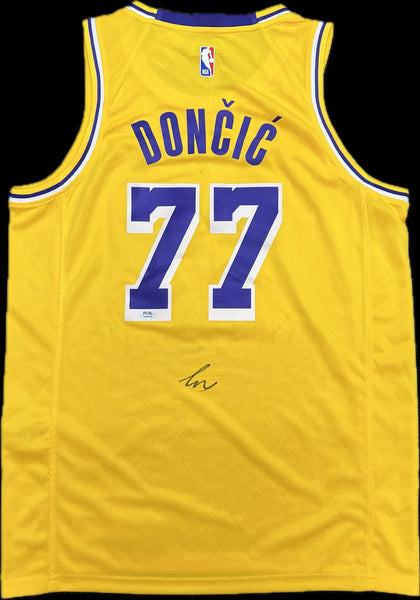 Luka Doncic Signed Jersey PSA Los Angeles Lakers Autographed