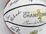 1978-79 NBA Champions Sonics Autographed Basketball 9 Sigs (Smudged) MCS 70320