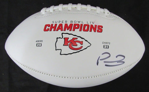 Patrick Mahomes Signed/Auto Chiefs Super Bowl LIV Logo Football PSA/DNA 194022