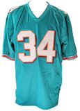 Ricky Williams Signed/Auto Miami Dolphins Teal Custom Football Jersey JSA 203218