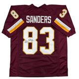Autographed/Signed Ricky Sanders Washington Burgundy Football Jersey JSA COA