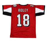 Calvin Ridley Signed Atlanta Custom Red Jersey with "1st NFL TD 9/16 Inscription