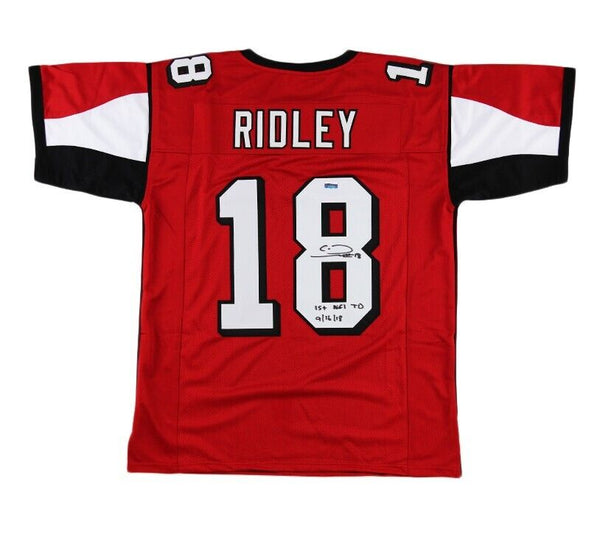 Calvin Ridley Signed Atlanta Custom Red Jersey with "1st NFL TD 9/16 Inscription