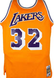 Magic Johnson Signed Lakers Gold Mitchell&Ness HWC Swingman Jersey-BeckettW Holo