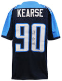 Jevon Kearse Signed Blue Custom Football Jersey w/The Freak - (SCHWARTZ COA)