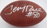 Jerry Rice Autographed NFL Leather Football 49ers "#80" Beckett QR #BP55352