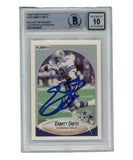 Emmitt Smith Autographed 1990 Fleer U-40 Card Grade 10 Auto Beckett 39440