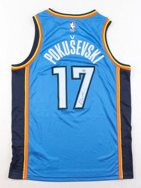 Aleksej Pokusevski Signed Oklahoma City Thunder Jersey (PSA) OKC Center/ Forward