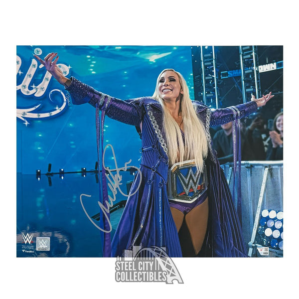 Charlotte Flair Autographed WWE 16x20 Wrestling Photo - Fanatics (Silver Ink)