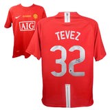 Carlos Tevez Signed Manchester Utd 08 UCL Final Jersey #32 with Beckett Witness