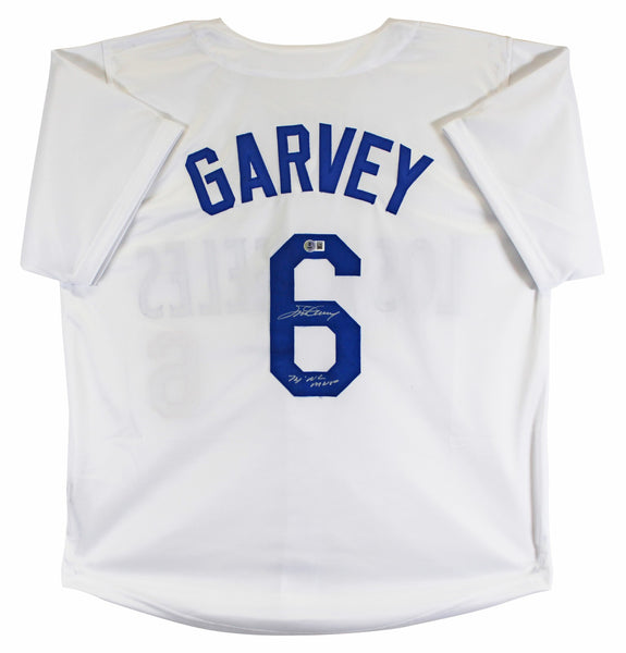 Steve Garvey "74 NL MVP" Authentic Signed White Pro Style Jersey BAS Witnessed