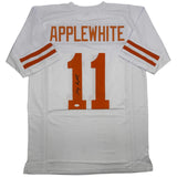 Autographed/Signed Major Applewhite Texas White College Football Jersey JSA COA