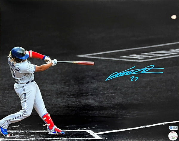 Vladimir Guerrero Jr. Toronto Blue Jays Signed Blue Spotlight 16x20 Photo USA SM