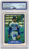 Steve Sax Signed Dodgers 1982 Fleer Rookie Baseball Card #21 w/ROY - (PSA/DNA)