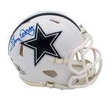 Tony Dorsett Signed Dallas Cowboys Speed Alternate White NFL Mini Helmet