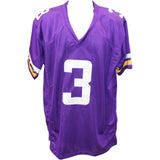 Jordan Addison Autographed/Signed Pro Style Purple XL Jersey Beckett 40946