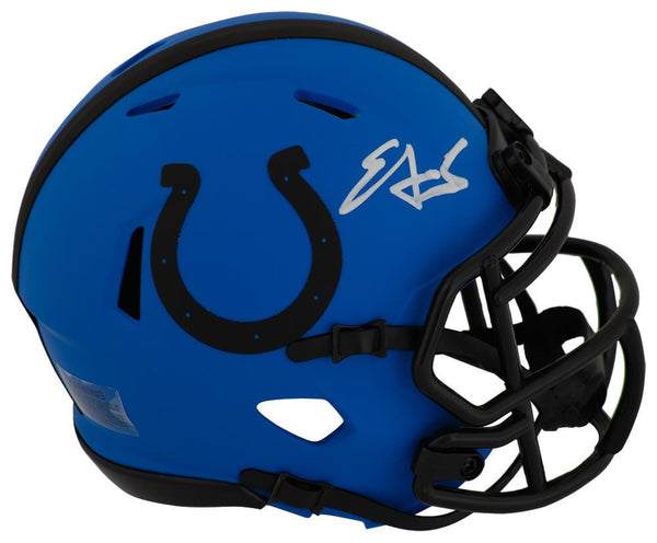 Edgerrin James Signed Colts RAVE Riddell Speed Mini Helmet - (SCHWARTZ COA)