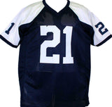 Deion Sanders Autographed White & Blue Pro Style Jersey-Beckett W Hologram