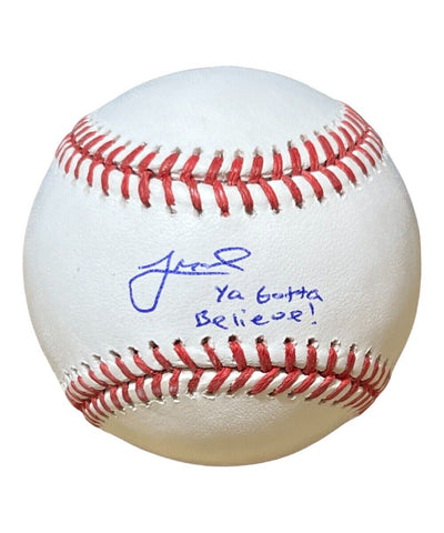 Jeff McNeil Autographed MLB Baseball New York Mets Ya Gotta Believe 41162