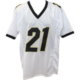 Deion Sanders Autographed/Signed College Style White Jersey Beckett 44069