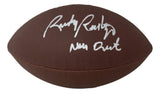 Rudy Ruettiger Notre Dame Signed NFL Wilson Football Never Quit BAS