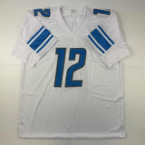 Autographed/Signed Hendon Hooker Detroit White Football Jersey Beckett BAS COA