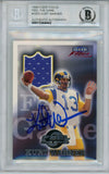 Kurt Warner Signed 1999 Fleer Focus Feel The Game Jersey Card BAS Slab 34248