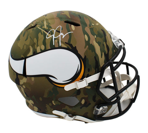 Justin Jefferson Signed Minnesota Vikings Speed Full Size Camo NFL Helmet